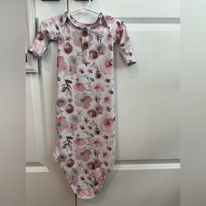 Caden Lane Rose Floral Knotted Gown Pink Purple Size 7-14Lbs